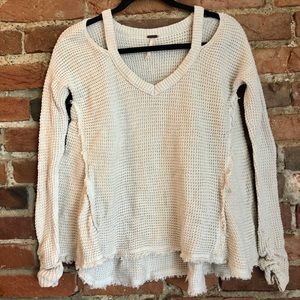Free People Sweater, distressed
